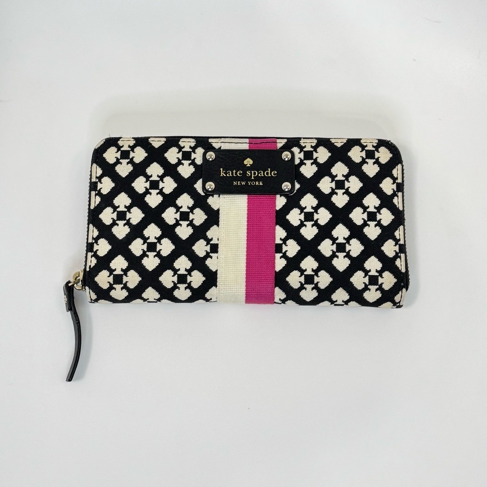 Kate Spade New York Spade Jacquard Zip Around Wallet